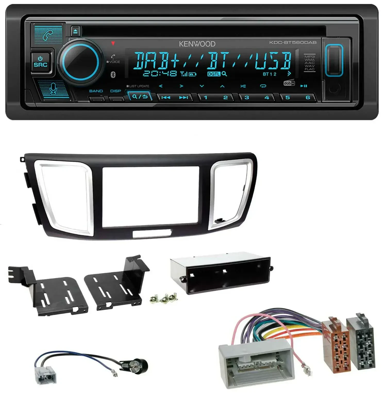 Автомагнитола для Honda Accord Kenwood Bluetooth, DAB, CD, MP3, USB