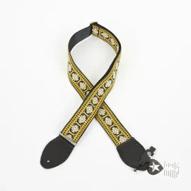 Souldier "Pillar Old Gold" White & Gold Pattern Guitar Strap