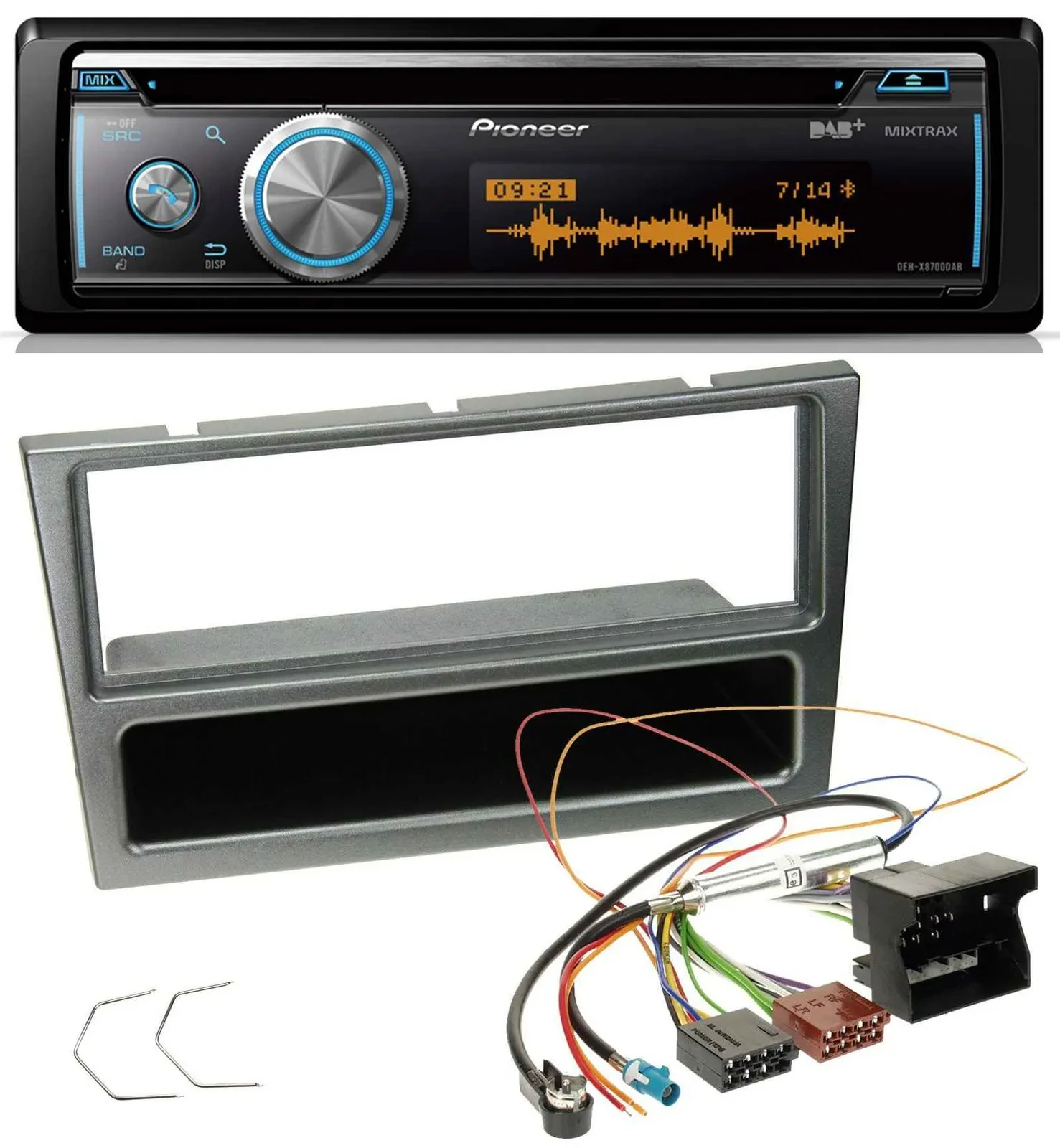 Pioneer MP3 DAB USB CD Bluetooth Autoradio für Opel Corsa C Quadlock 2004-2006 a