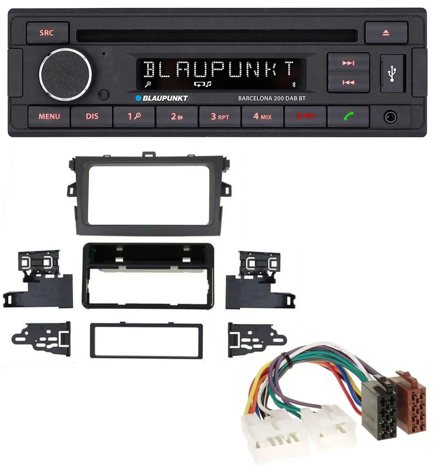Blaupunkt USB DAB CD Bluetooth MP3 Autoradio für Toyota Corolla 2009-2012 silber