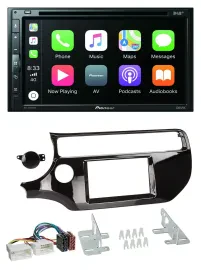Автомагнитола Pioneer 2DIN DVD DAB Bluetooth USB для Kia Rio UB (с 2015), чёрный глянец