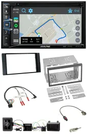 Alpine DAB TMC Bluetooth 2DIN USB Lenkrad Navigation für Ford Kuga 2008-12 schwa