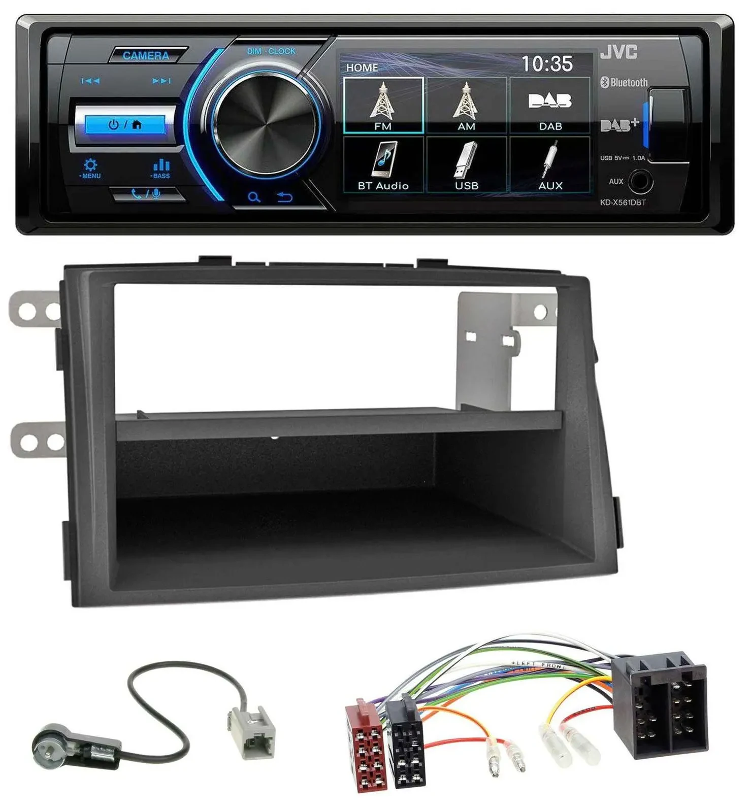 JVC Bluetooth MP3 USB DAB Autoradio für Kia Sorento II (XM, 2009-2012)