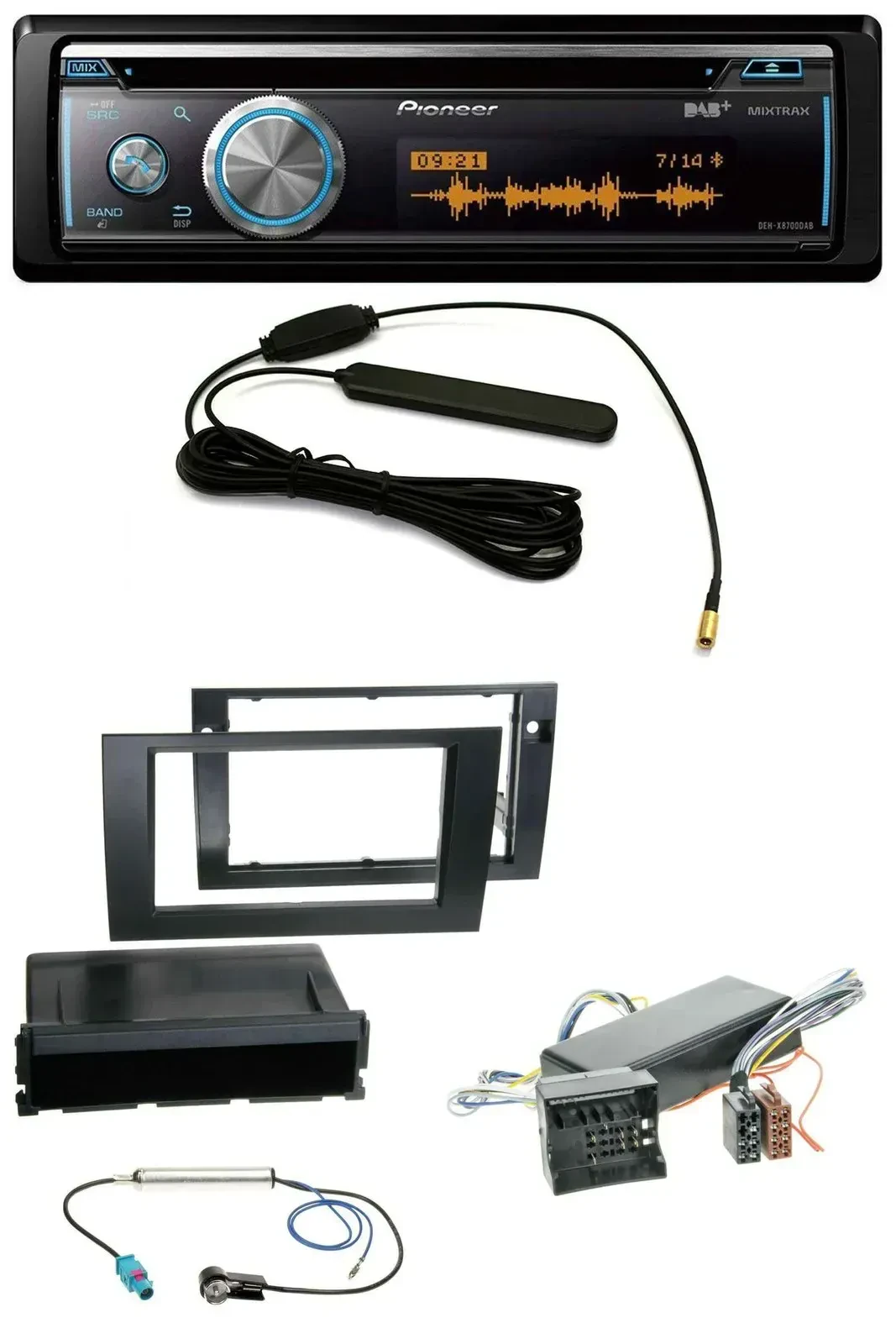 Pioneer CD USB Bluetooth DAB MP3 Autoradio für Audi A4 99-01 B5 Symphony Bose Ak