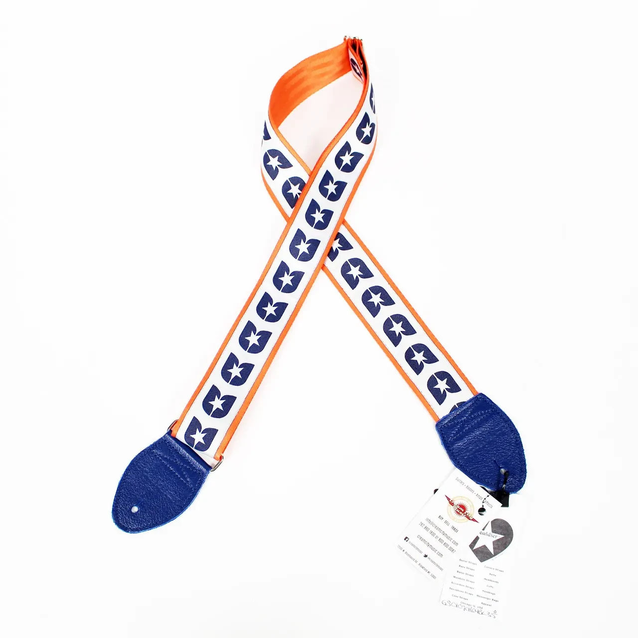Ремень для гитары Souldier GS0109OR04BL All Star Blue Orange Pattern