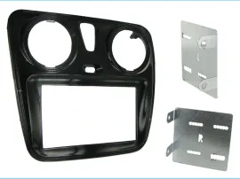 Radioblende Doppel DIN Autoradio für Dacia Dokker Lodgy 2012-2021 Klavierlack sc