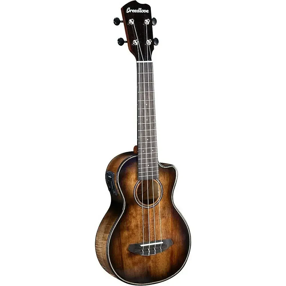 Укулеле концерт Breedlove Pursuit Exotic CE Myrtlewood Concert A/E Ukulele Suede Burst
