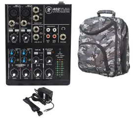 Mackie 402VLZ4 4-channel Compact Analog Mixer w/ 2 ONYX Preamps+CAMOPACK Case