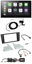 Pioneer USB Lenkrad 2DIN Bluetooth DAB Autoradio für Audi A4 2000-2001