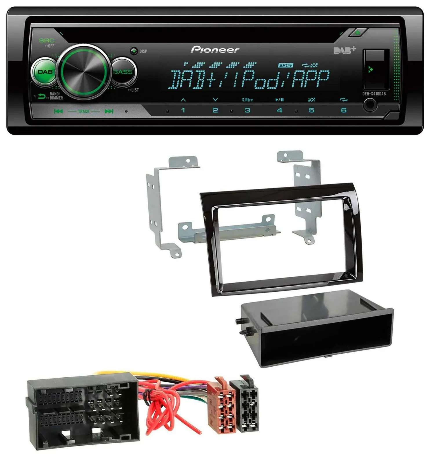 Автомагнитола Pioneer CD USB MP3 DAB AUX для Citroen Jumper/Fiat Ducato (2014–2021), Piano Black