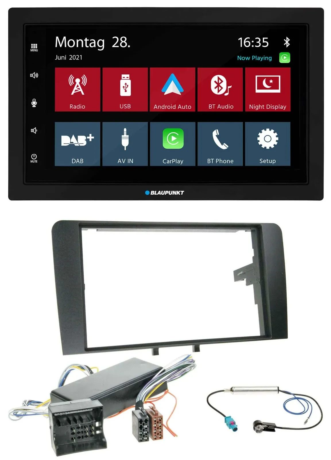 Blaupunkt MP3 Bluetooth DAB 2DIN USB Autoradio für Audi A3 8P 06-12 Bose Aktivsy