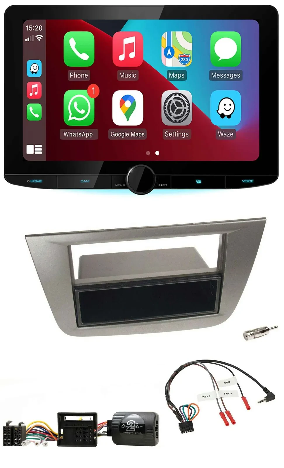 Kenwood Lenkrad USB DAB Bluetooth Autoradio für Seat Toledo Altea 2004-2009 anth