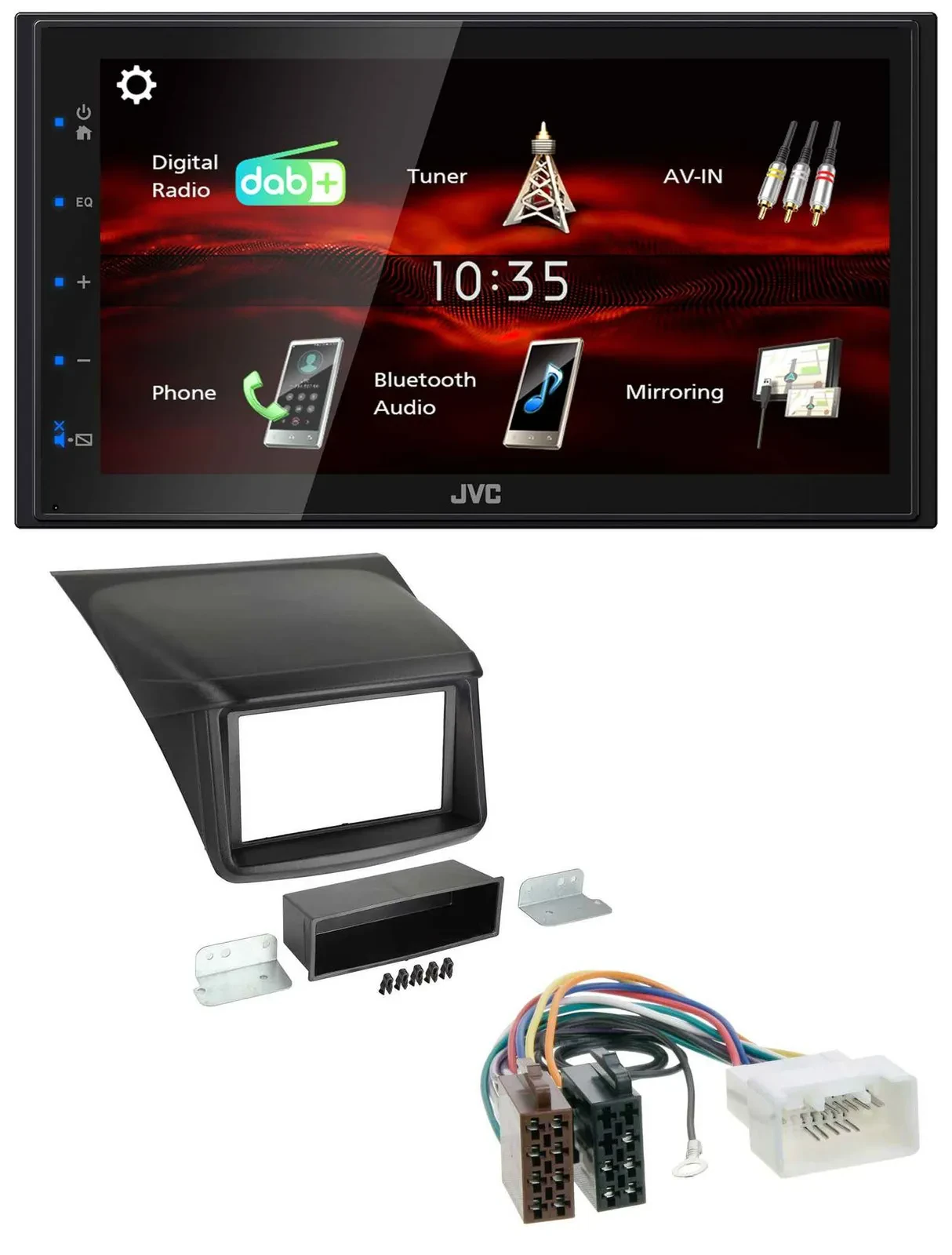 JVC USB Bluetooth MP3 DAB 2DIN Autoradio für Mitsubishi L200 2006-2015