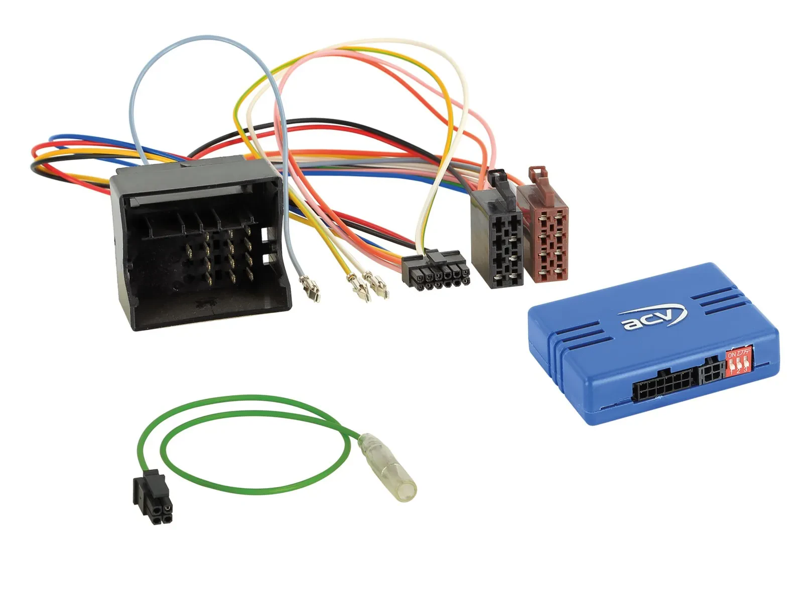 ACV CAN-Bus- Lenkradadapter für Opel 40 PIN Quadlock 2006-2014 JVC Kenwood 1 Kab