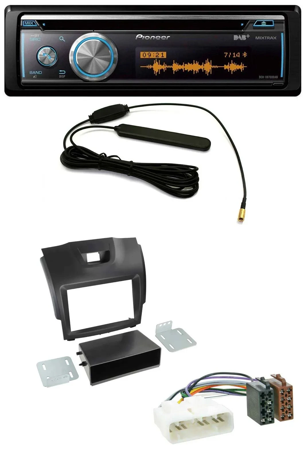 Pioneer CD USB Bluetooth DAB MP3 Autoradio für Isuzu D-Max (2012-2020)