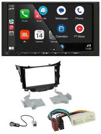 JBL USB 2DIN MP3 Bluetooth AUX Autoradio für Hyundai I30 (ab 2017)