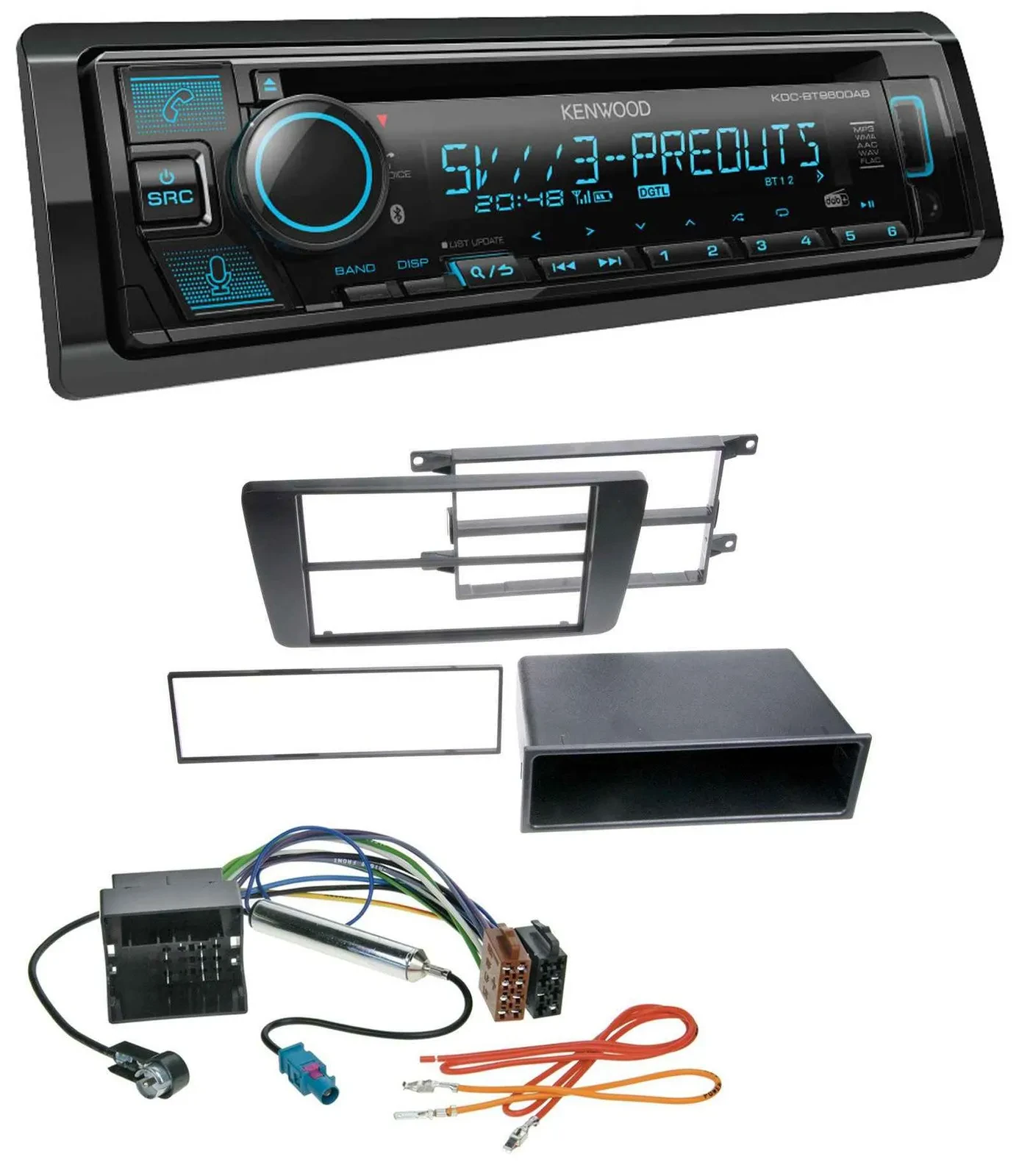 Kenwood Bluetooth USB CD MP3 DAB Autoradio für Skoda Octavia II 2004-2013 Yeti a