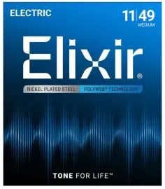 Струны для электрогитары Elixir 12100 PolyWeb Medium 11-49