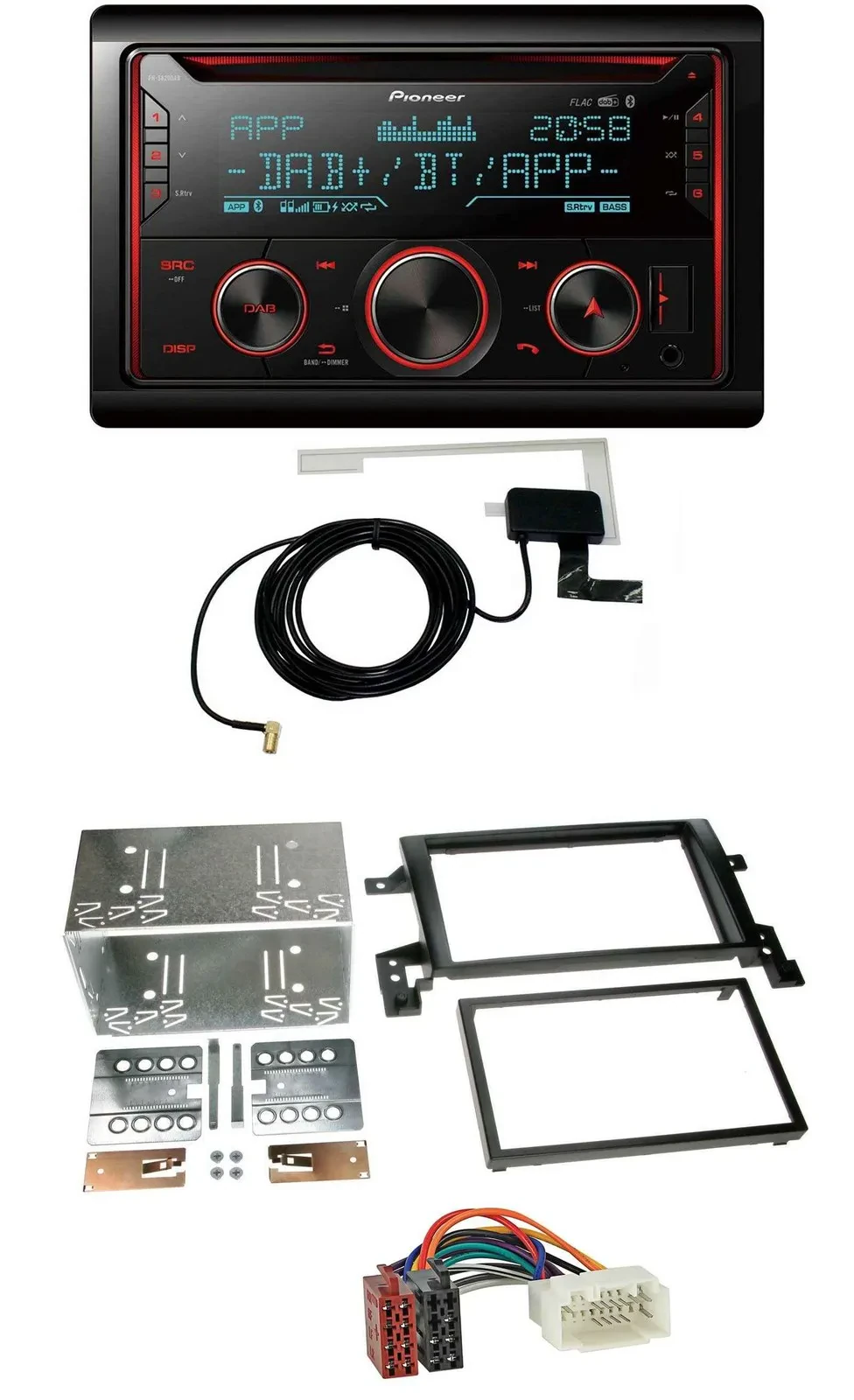 Pioneer 2DIN MP3 DAB USB CD Bluetooth Autoradio für Suzuki Grand Vitara ab 2005