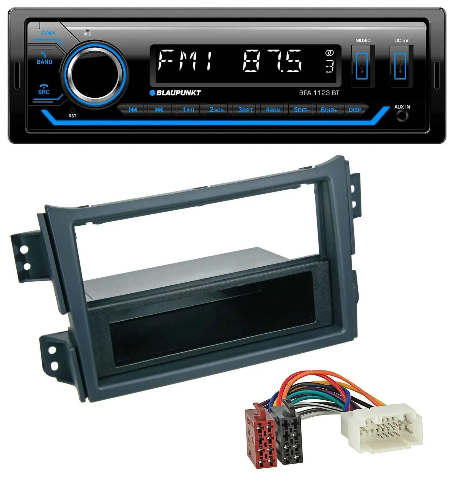 Blaupunkt MP3 Bluetooth USB AUX Autoradio für Opel Agila B 2008-2014 Suzuki Spla