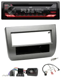 JVC CD DAB USB Bluetooth Lenkrad Autoradio für Lancia Y 843 05-11 dunkelsilberme