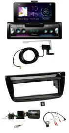 Автомагнитола Pioneer для Fiat Doblo 2012–2015 DAB, Bluetooth, USB, поддержка управления на руле, черный глянец