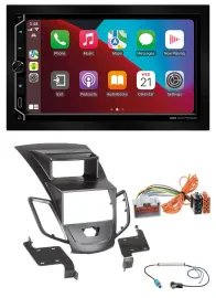 ESX 2DIN DAB USB MP3 Bluetooth Autoradio für Ford Fiesta 08-10 Display schwarz