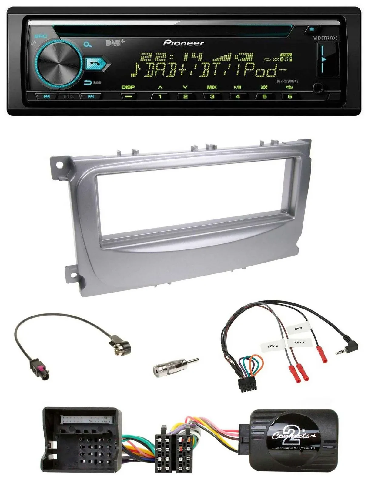 Автомагнитола для Ford Galaxy/C-Max (с 2007) Pioneer DAB, CD, USB, Bluetooth