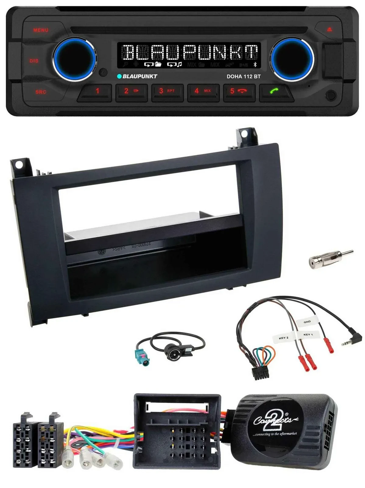 Blaupunkt Lenkrad MP3 CD Bluetooth USB Autoradio für Mercedes SLK R171 2008-2011