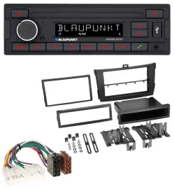 Blaupunkt USB AUX Bluetooth MP3 Autoradio für Toyota Corolla ab 2009 schwarz