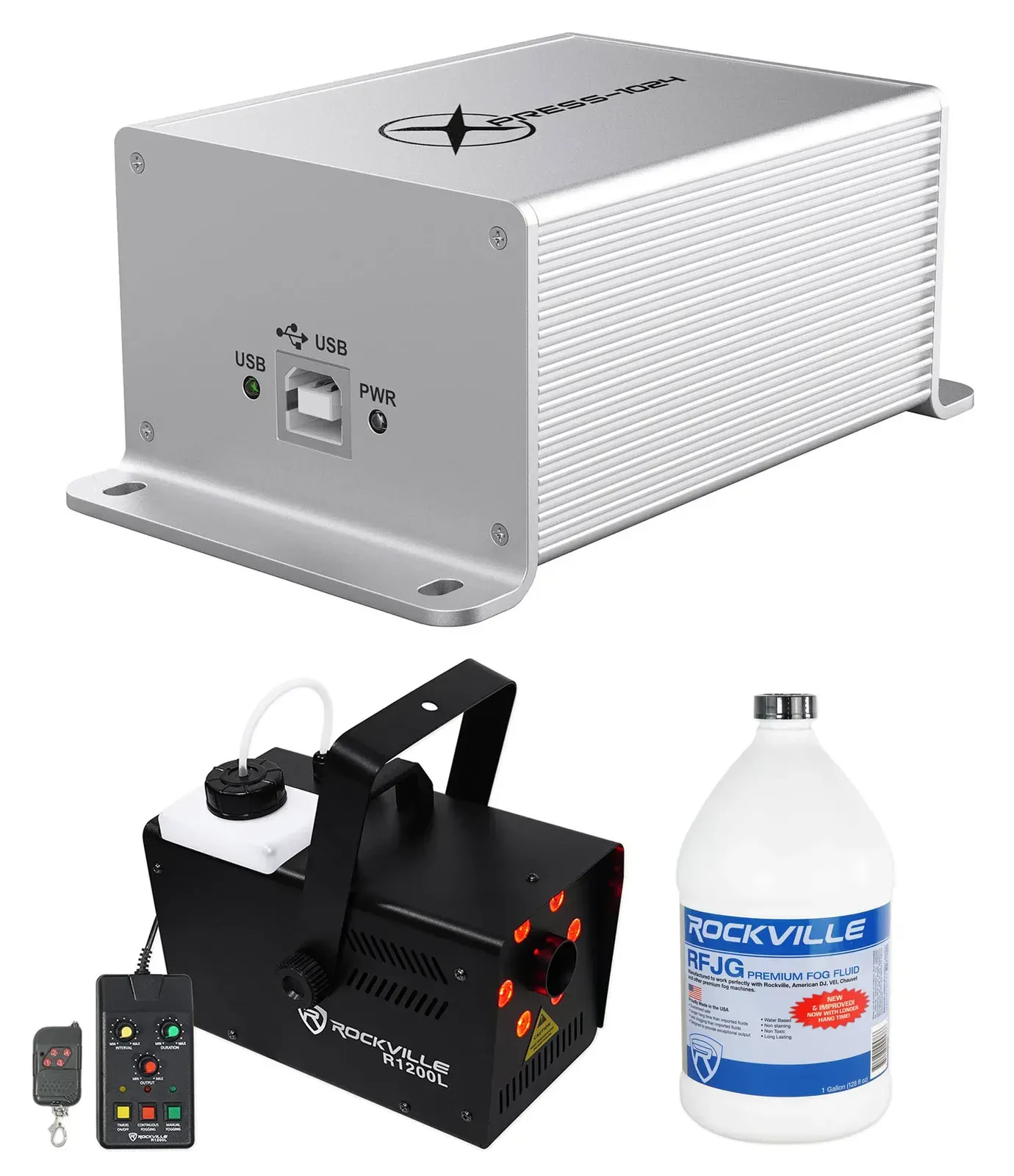 Chauvet DJ XPRESS 1024 Aluminum DMX Interface for ShowXpress Software+LED Fogger