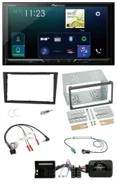 Автомагнитола для Opel Corsa D (2006–2008) Pioneer 2DIN, Bluetooth, USB, DAB, поддержка кнопок на руле