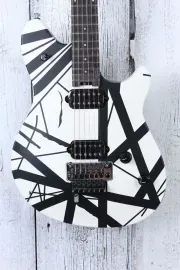 EVH Wolfgang Special Striped Electric Guitar Black and White with Gig Bag