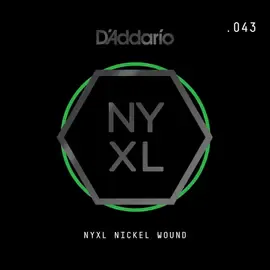 Струна одиночная D'Addario NYNW043 NYXL Nickel Wound Single 043