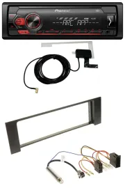 Pioneer 1DIN USB DAB MP3 AUX Autoradio für Audi A4 (B6, 00-04) - ISO
