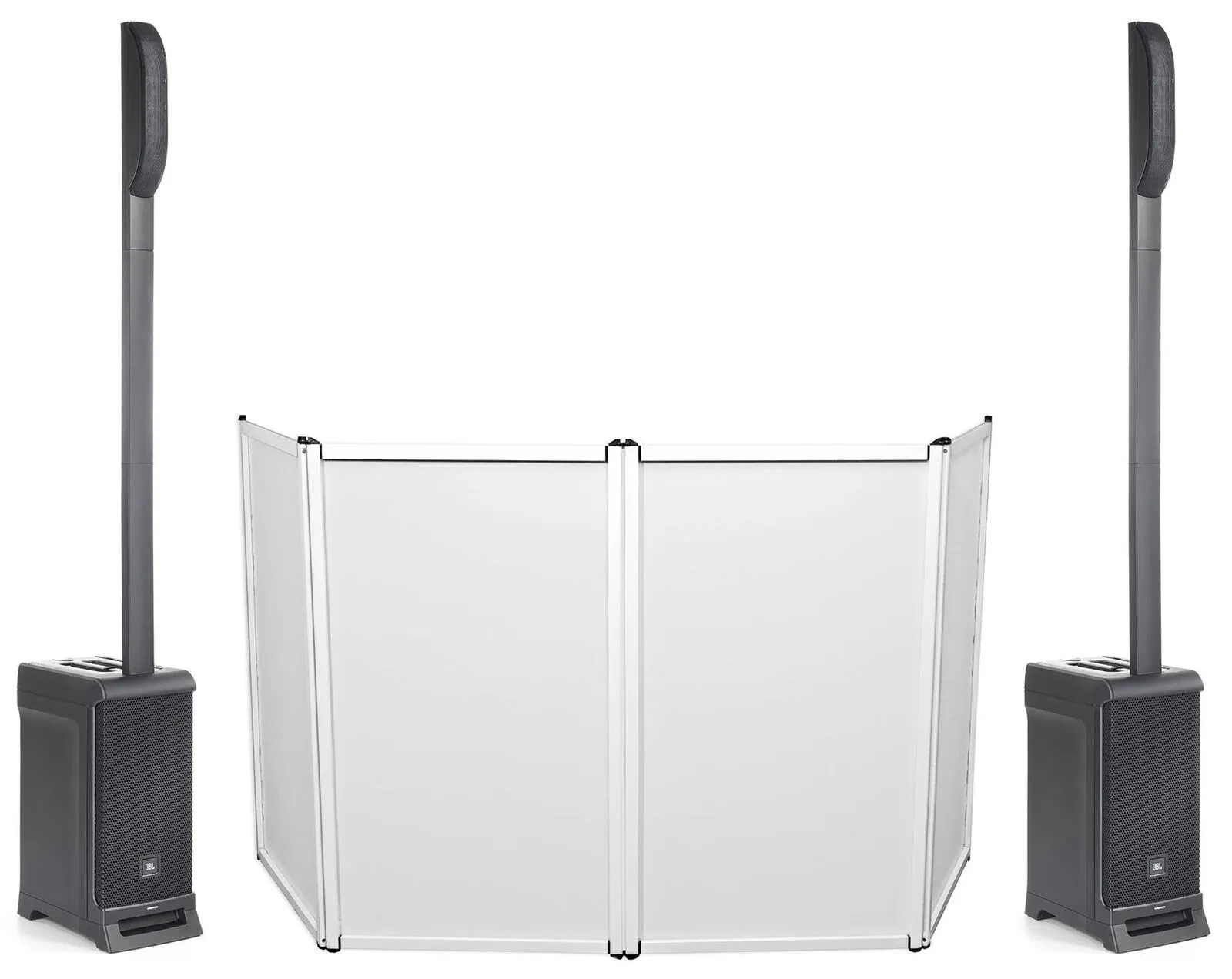 (2) JBL IRX ONE 1300w Powered Line Array DJ PA Speakers+Subwoofers/Mixer+Facade