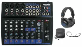 Gemini GEM-12USB 12 Channel Bluetooth Mixer w/USB 12 Ins/3 Band EQ+Headphones