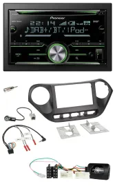 Pioneer Bluetooth Lenkrad DAB 2DIN USB CD Autoradio für Hyundai i10 ab 2014