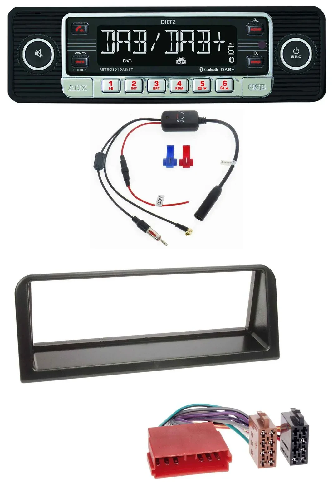 Dietz MP3 DAB Bluetooth USB Autoradio für Citroen AX / Peugeot 106
