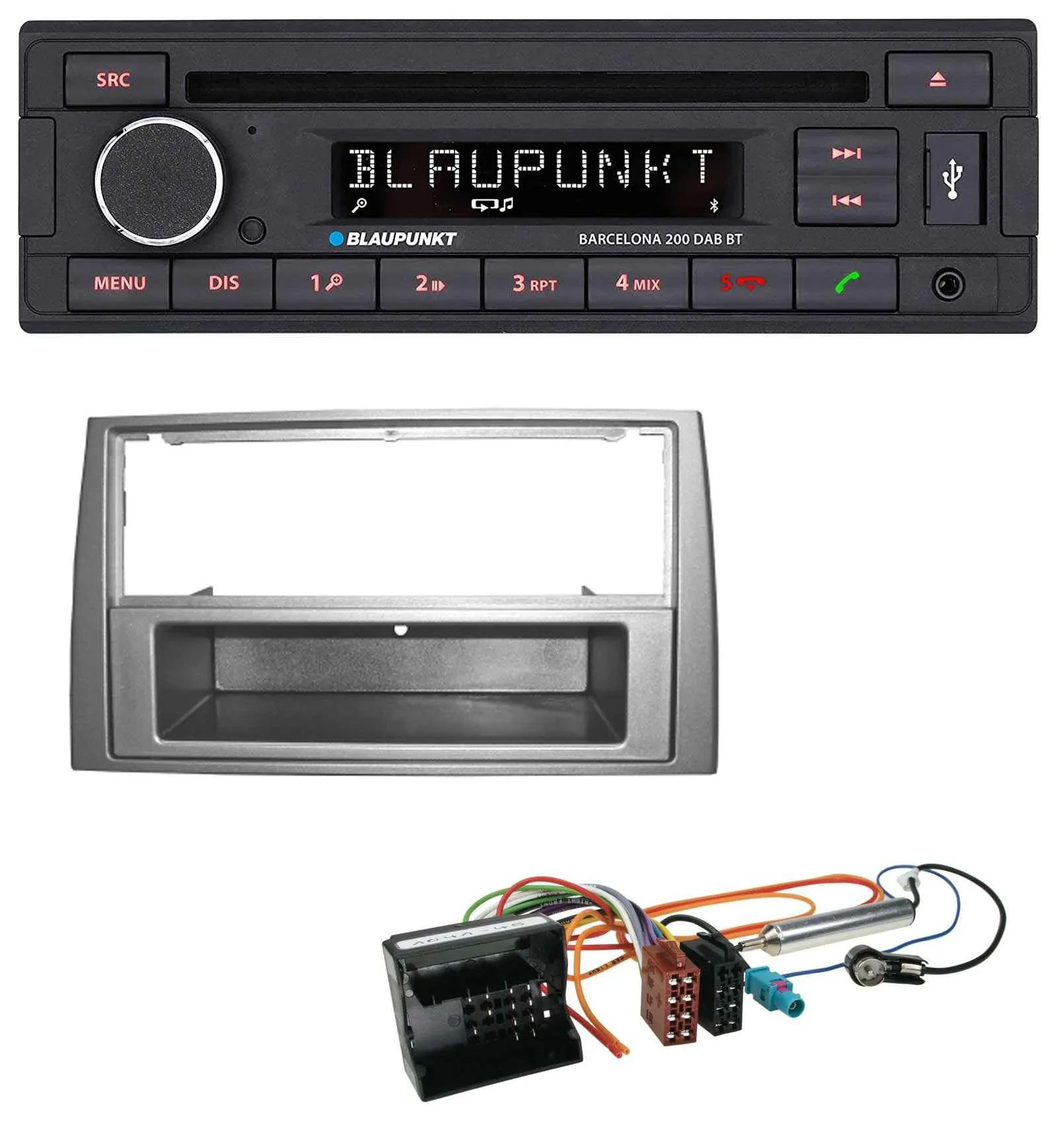 Blaupunkt USB DAB CD Bluetooth MP3 Autoradio für Peugeot 308 07-09 dunkelsilber