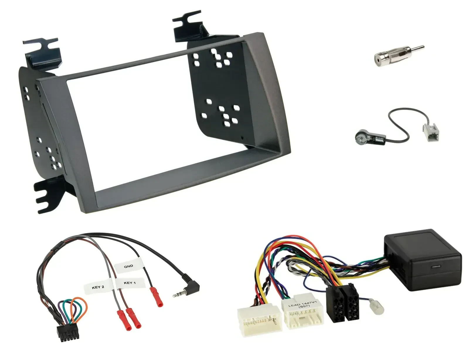 Einbauset Lenkradadapter Doppel DIN Autoradio für Hyundai Sonata 2009-2014 aktiv