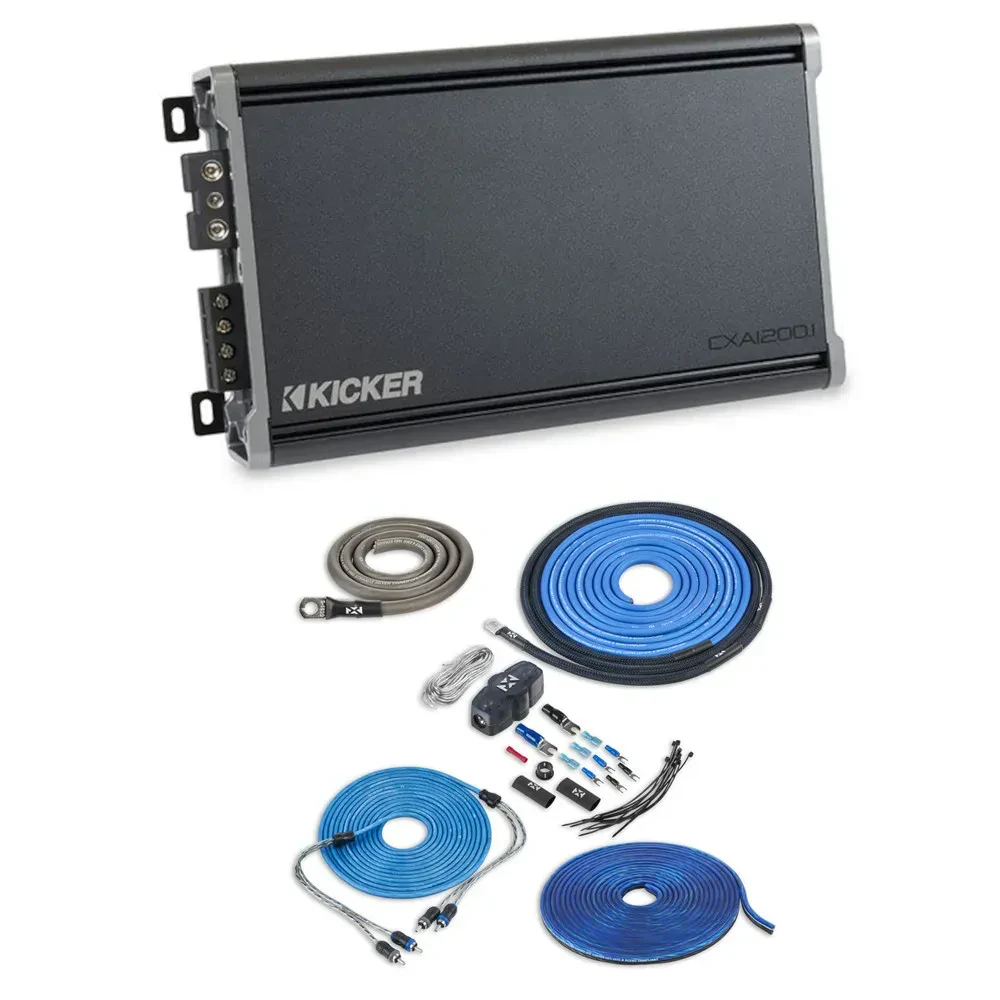 Усилитель мощности для авто Kicker CXA1200.1 1-канальный, Class-D, 1200W RMS (набор)