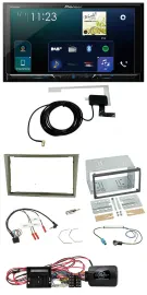 Pioneer 2DIN DAB USB Lenkrad Bluetooth Autoradio für Opel Corsa D satin-stone 09