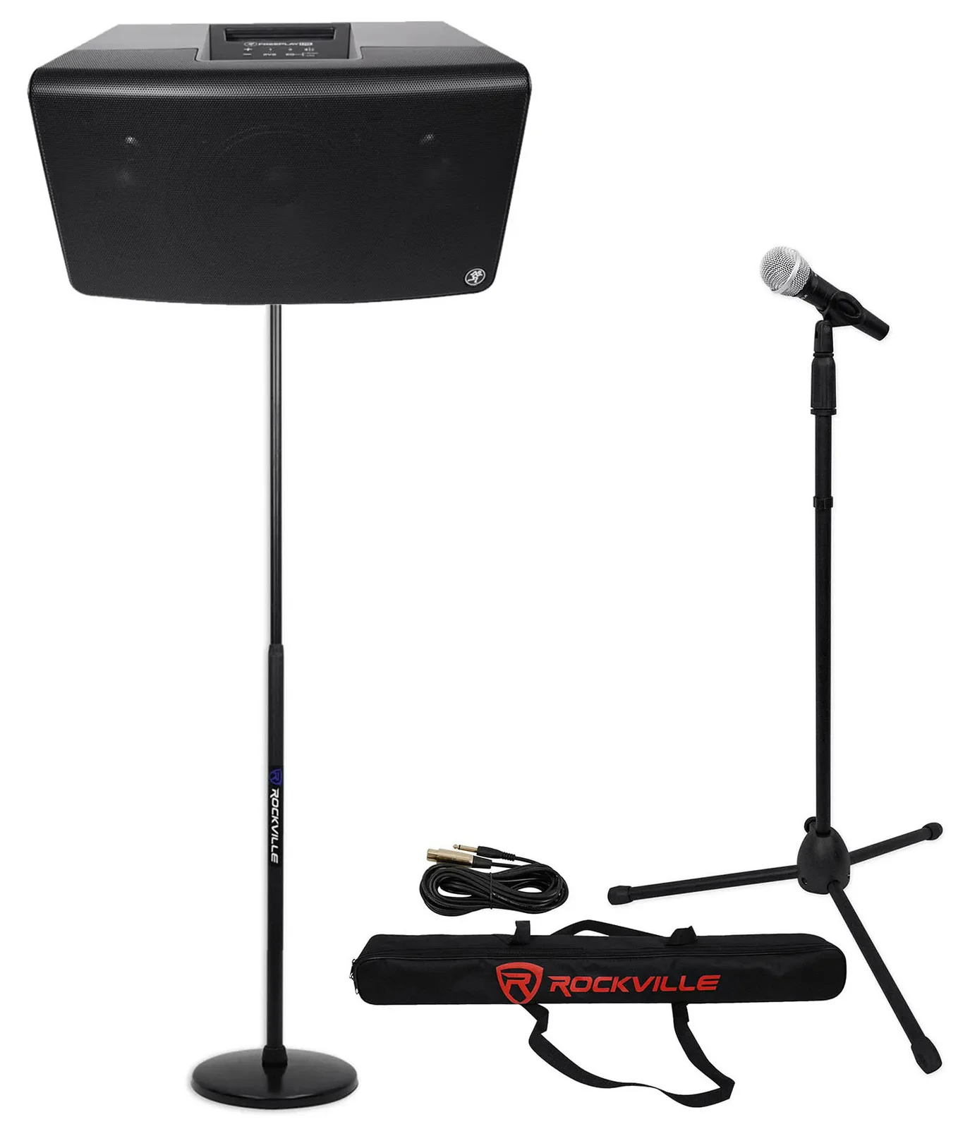 Mackie FreePlay LIVE Church/School Audio Visual Speaker Sound System+Stand+Mic