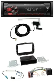 Автомагнитола Pioneer 1DIN USB DAB MP3 AUX для Alfa Romeo Giulietta (с 2013) ISO, чёрный глянец