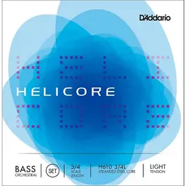Струны для контрабаса D'Addario H610 3/4L Helicore Orchestral Double Bass 3/4 Light