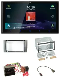 JVC USB Bluetooth 2DIN DAB MP3 Autoradio für Ford Kuga Fusion Transit 05-12 silb