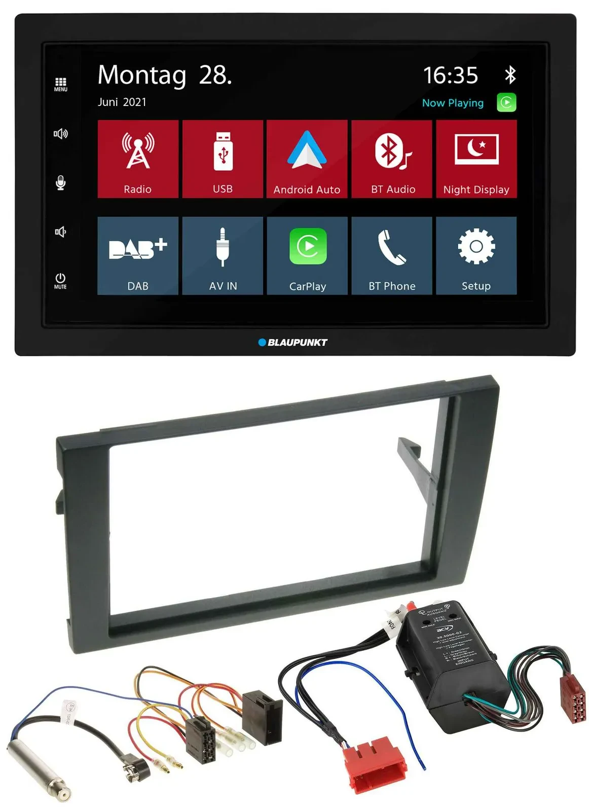 Blaupunkt MP3 Bluetooth DAB 2DIN USB Autoradio für Audi A4 B6 B7 00-08 Bose Akti