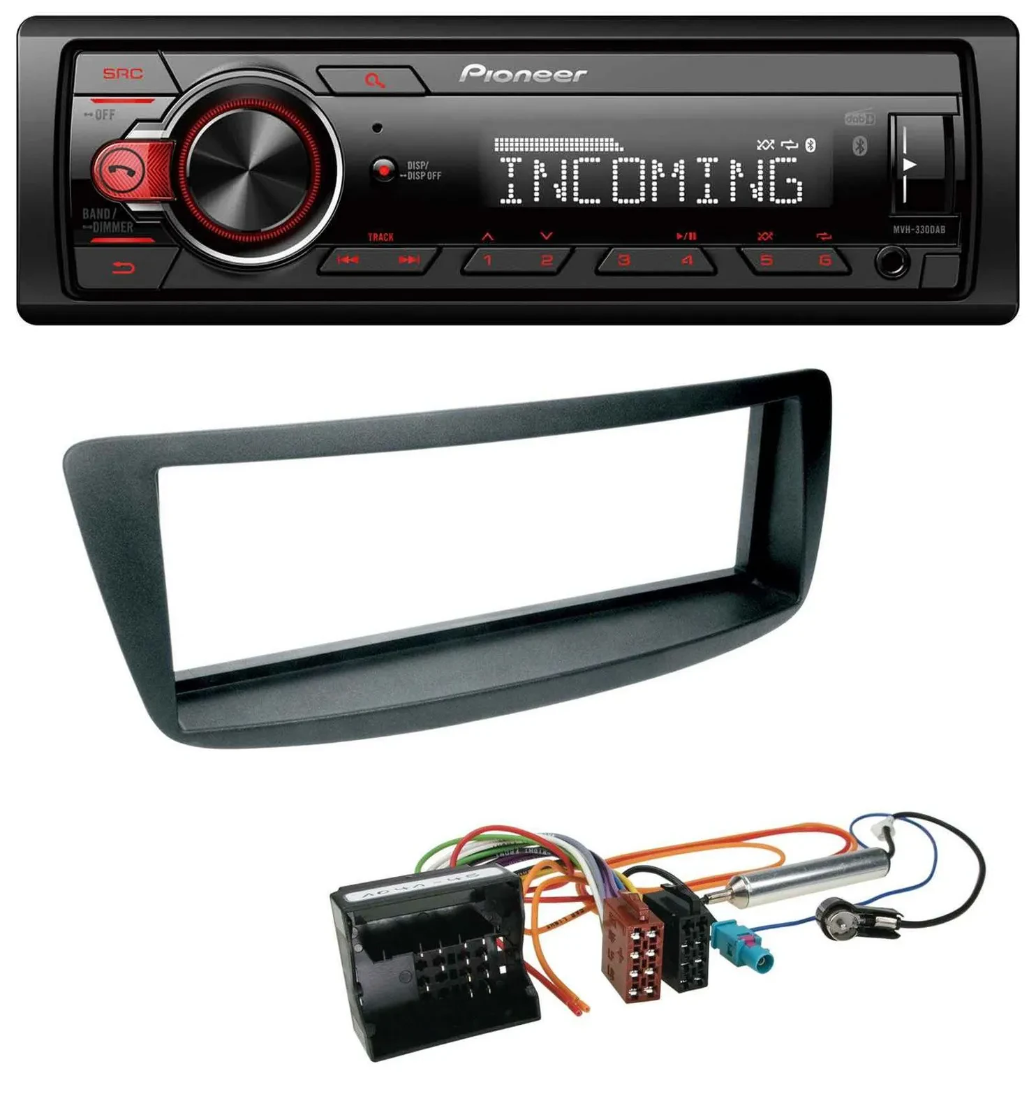 Pioneer Bluetooth USB DAB MP3 Autoradio für Citroen C1 Peugeot 107 Toyota Aygo 0