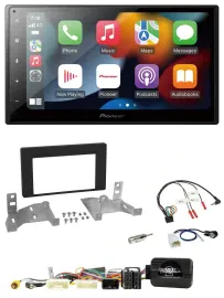 Автомагнитола для Toyota Aygo (с 2022) Pioneer DAB, Bluetooth, 2-DIN, USB, поддержка управления с руля, черный